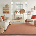 Nourison Positano Indoor-Outdoor Terracotta 8 x 10 Area Rug, Easy Cleaning, Non Shedding, Bed Room, Living Room, Dining Room, 