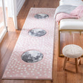 SAFAVIEH Carousel Kids Collection Runner Rug - 2 x 8, Pink & Grey, Non-Shedding & Easy Care, Ideal for High Traffic Areas for 