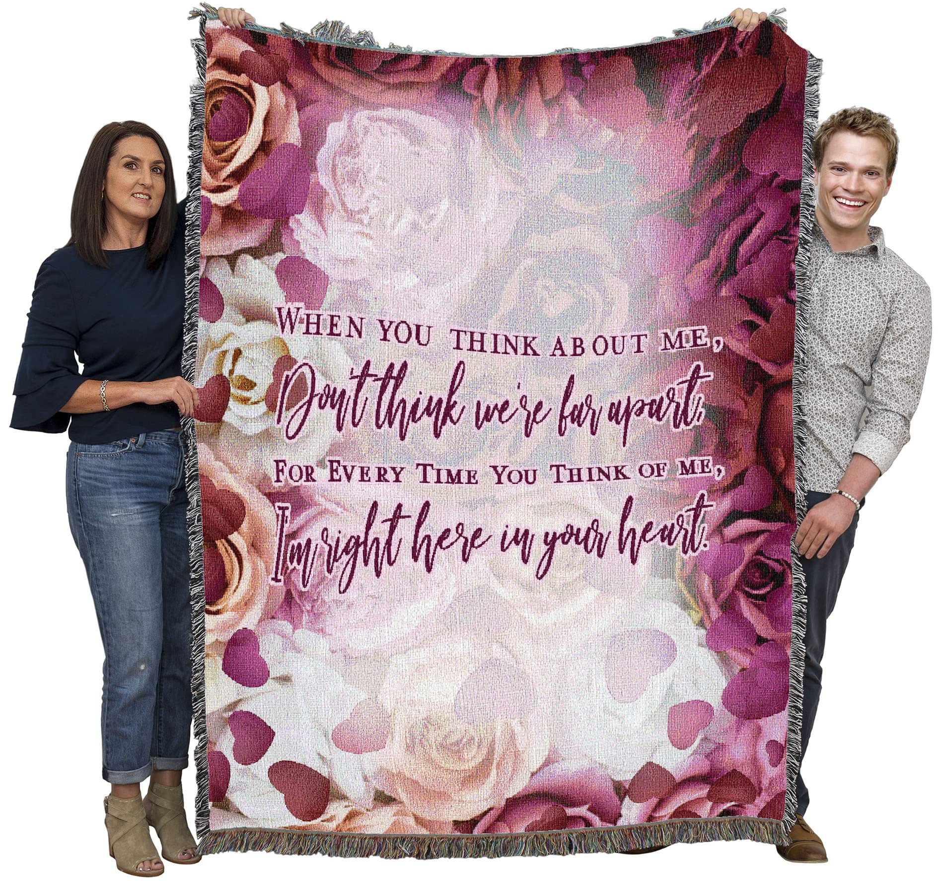 Pure Country Weavers When You Think about Me Dont Think Were Far Apart Blanket - Sympathy Bereavement Gift Tapestry Throw Wove