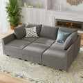 HONBAY Modular Sectional Sleeper Sofa Reversible Modular Couch with Storage Seats Modular Sleeper Sectional Sofa for Living Room