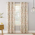 Sun Zero Jorah Botanical Print Thermal Insulated Energy Efficient Grommet Curtain Panel, 40 x 84, Linen