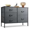 WLIVE Dresser for Bedroom with 5 Drawers, Wide Bedroom Dresser with Drawer Organizers, Chest of Drawers, Fabric Dresser for Livi