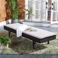 SAFAVIEH PAT7501E Cam Sunlounger Outdoor Set, Black/Light Grey