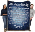There are No Tears in Heaven Only Love Peace and Light Blanket - Personalized - Custom Sympathy Bereavement Gift Tapestry Throw 