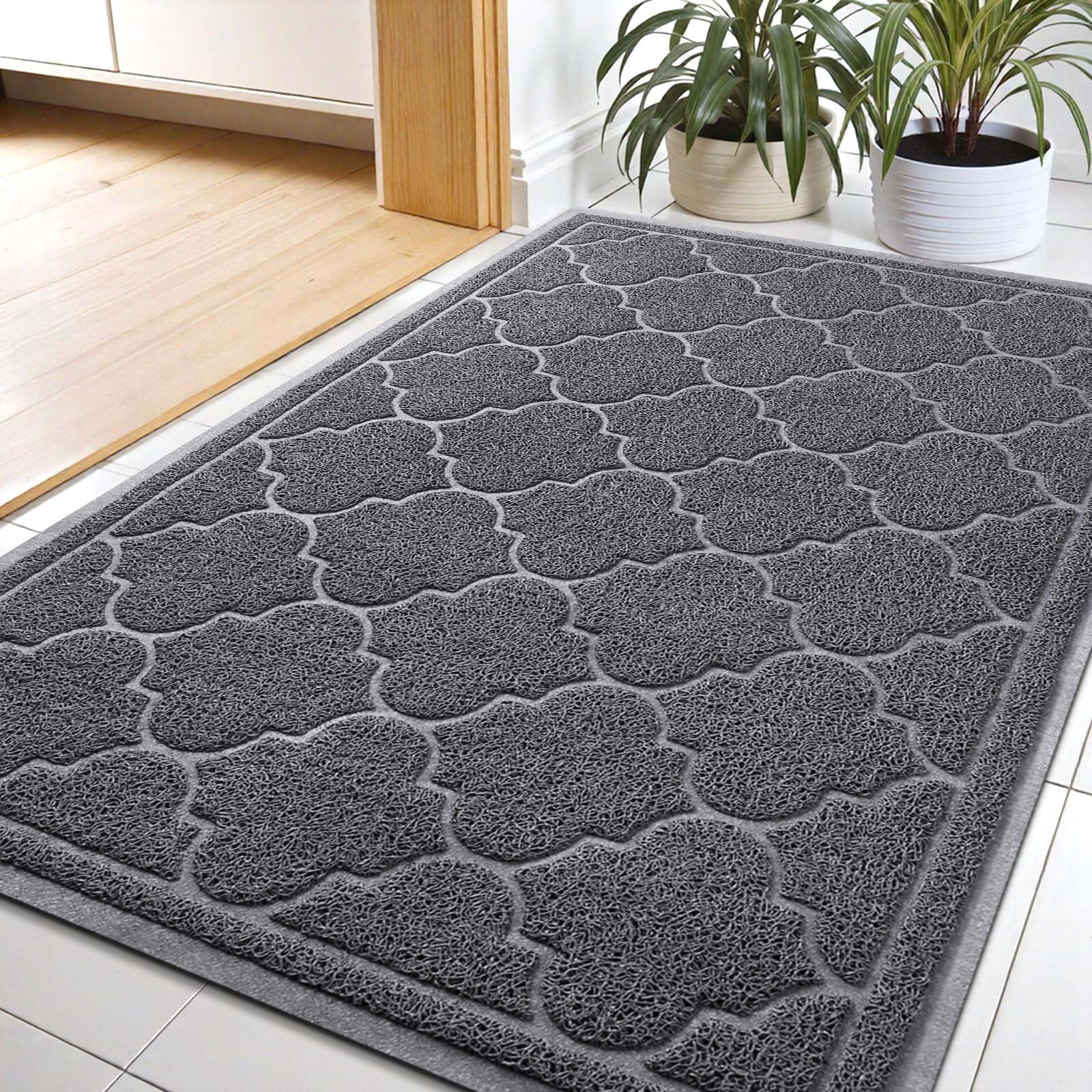 LuxStep Door Mat Large 24x36 Inch Indoor Outdoor Doormat, Non-Slip Low-Profile Design Floor Mat, Durable Trap Dirt and Dust Fron