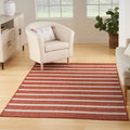 Nourison Positano Indoor/Outdoor Terracotta 5 x 7 Area Rug, Easy Cleaning, Non Shedding, Bed Room, Living Room, Dining Room, D