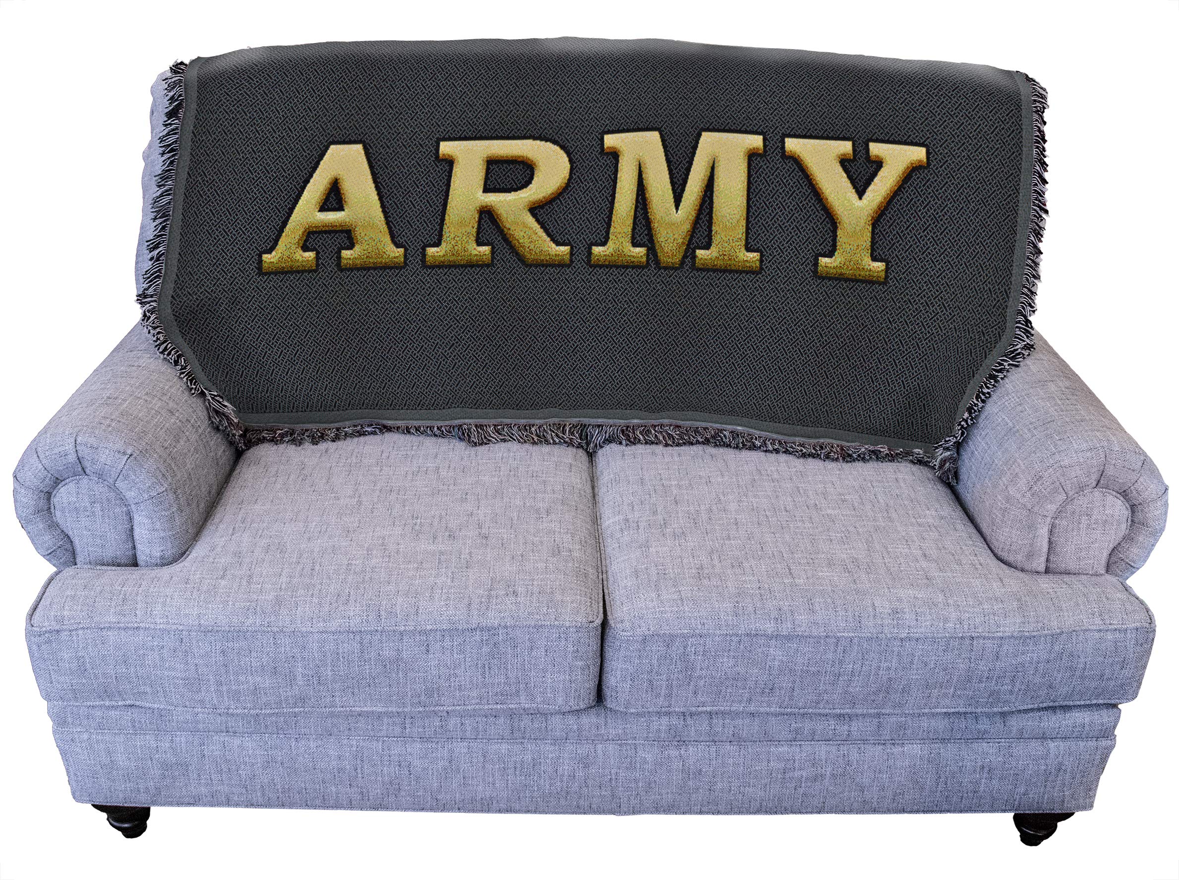 Pure Country Weavers US Army Blanket - Gift Military Tapestry Throw for Back of Couch or Sofa - Woven from Cotton - Made in The 