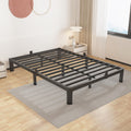 ROIL 10 Inch Queen Bed Frame with Rounded Corner Low Profile Metal Platform 3500LBS Heavy Duty Steel Slats No Box Spring Needed 