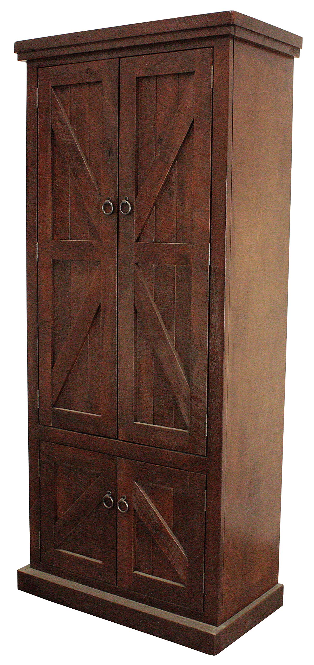 American Heartland MFG. Rustic Double Door Pantry, Concord Cherry