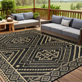 VSIWB Waterproof Outdoor Rug 8x10 ft, Reversible Plastic Straw Mat, Large Floor Mat for Patio, Camping, Picnic, Backyard RV, Dec