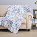 Greenland Home Betty Lace-Embellished White Throw Blanket,60 x 50 inches
