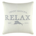 Tommy Bahama Throw Pillow Soft Cotton Zipper Closure, Stylish Home Decor for Bed or Couch, 18 L x 18 W, Relax Grey/Beige