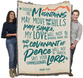 Pure Country Weavers Covenant of Peace Blanket - Scriptures - Isaiah 54:10 - Religious Gift Tapestry Throw Woven from Cotton - M