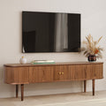 WERMO 71 TV Stand with Storage and Shelves for 65-75 inch TV. Wood Entertainment Center with Doors for Living Room and Bedroom, 