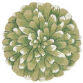 Liora Manne Frontporch Front Porch Flower Mum Green Indoor/Outdoor Round Rug, 3, Sage