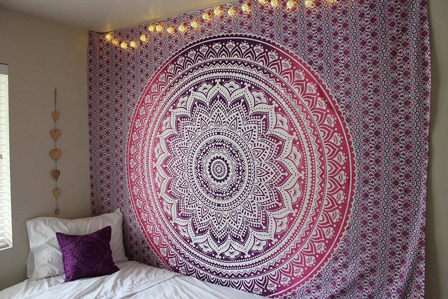 Popular Handicrafts Tapestry Wall Hanging Hippie Mandala Bohemian Hippy Intricate Indian Tapestries Bedspread 84x90 Inches (215c