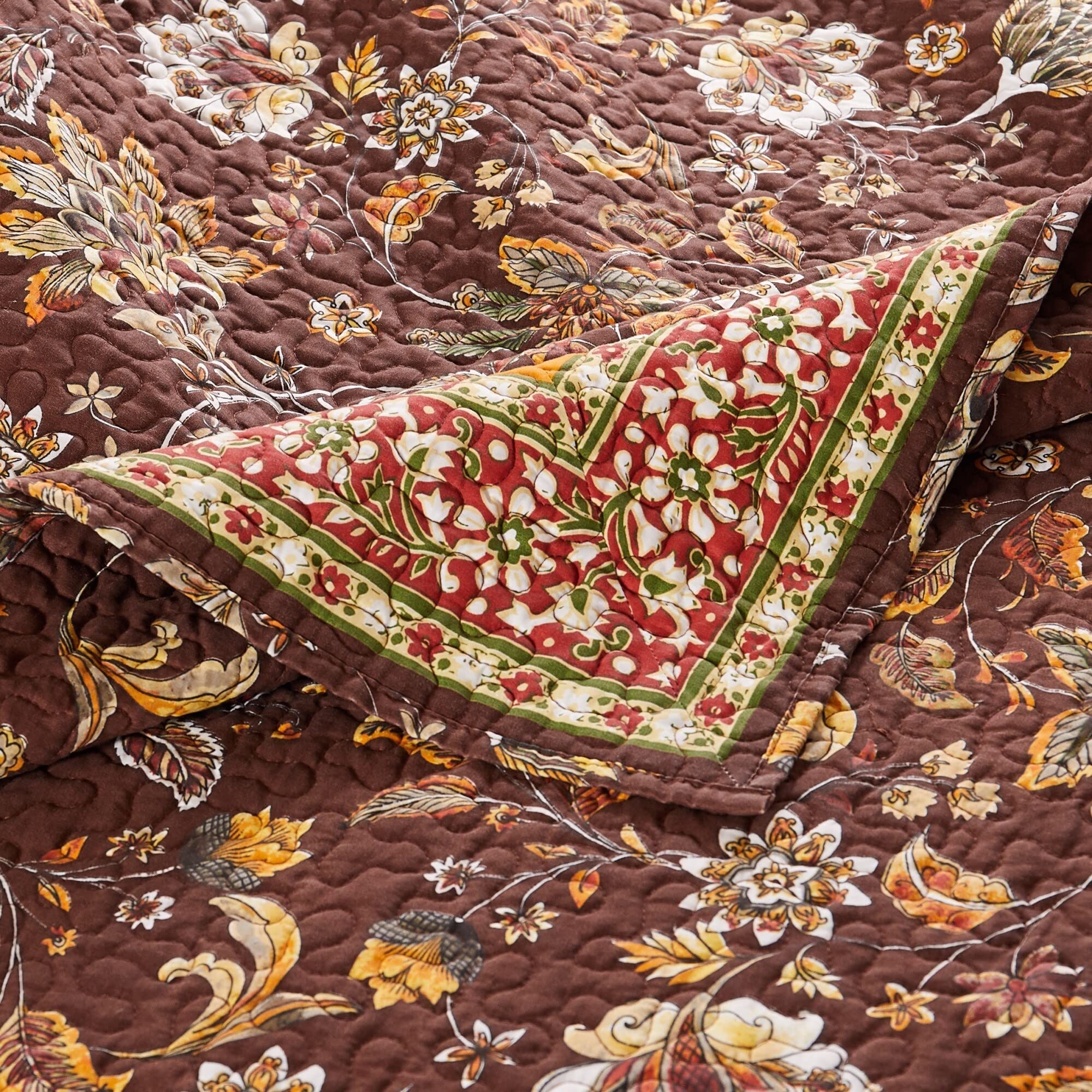 Greenland Home Barefoot Bungalow Audrey Throw Blanket, Chocolate,60 x 50-inch