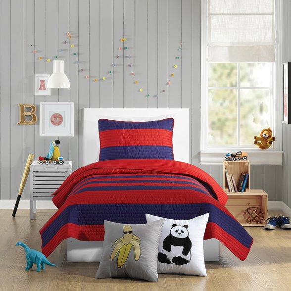 LAVELLE RED TW QUILT SET-2PC