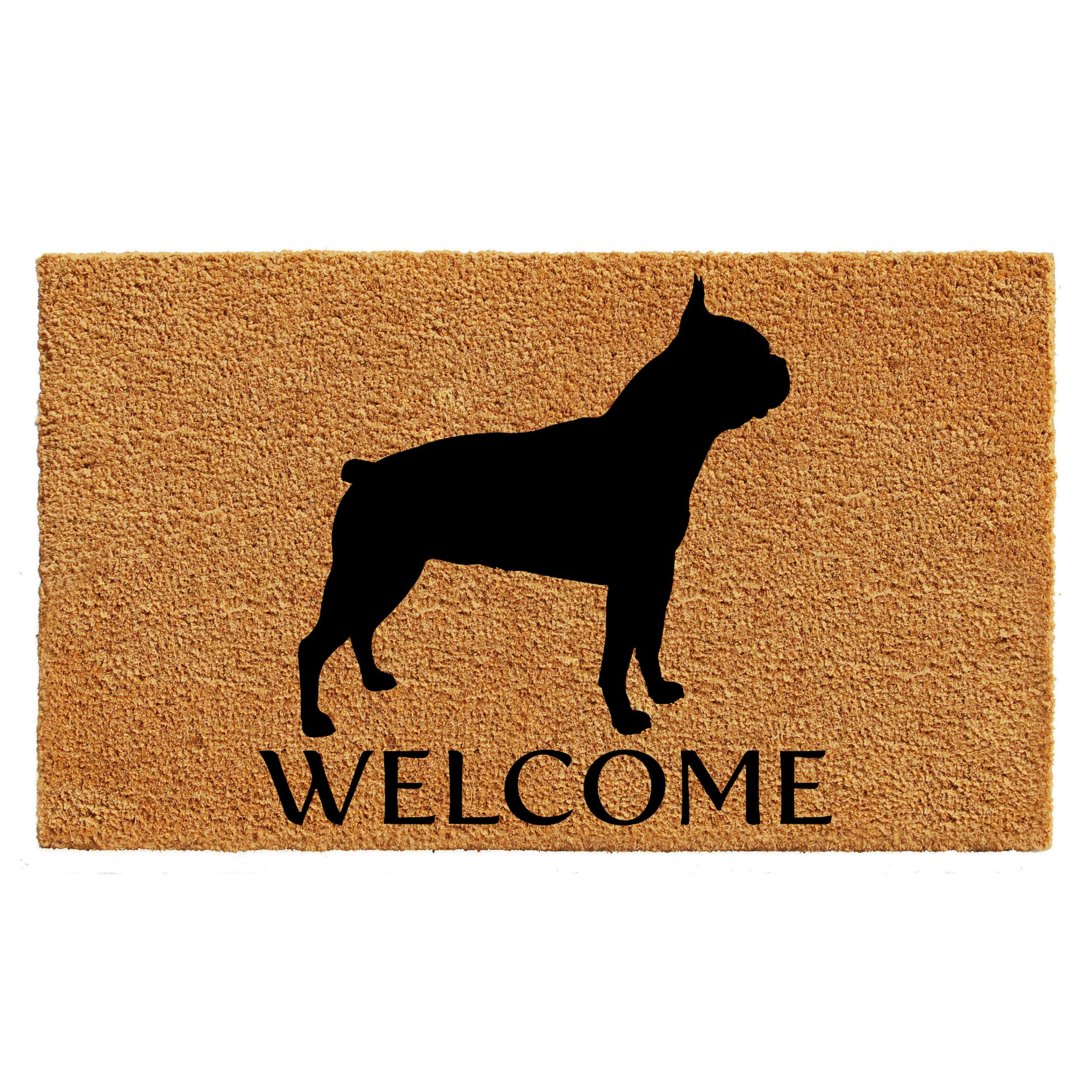Calloway Mills AZ105661729 Boston Terrier Doormat, 17 x 29, Natural/Black