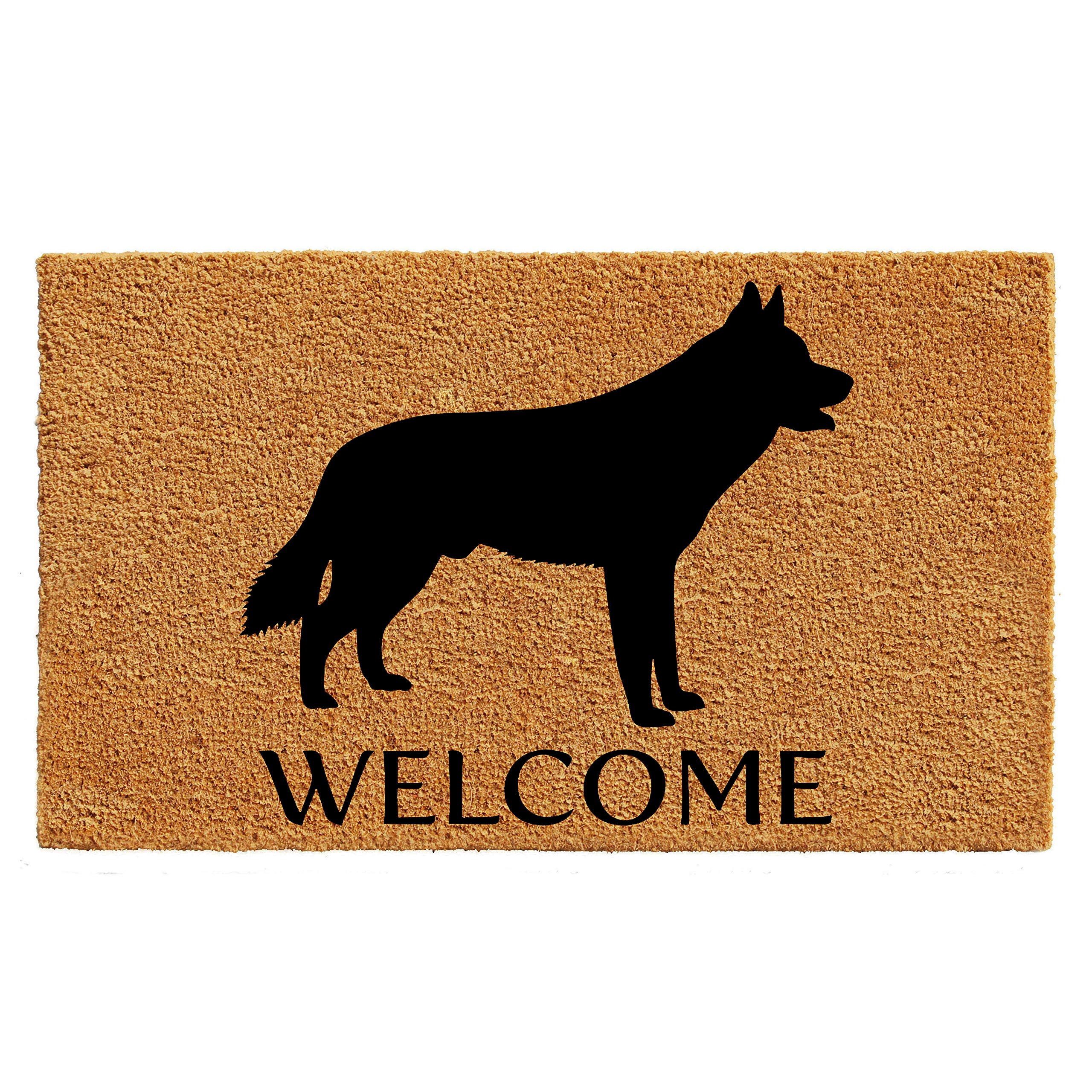 Calloway Mills AZ105592436 Siberian Husky Doormat, 24 x 36, Natural/Black