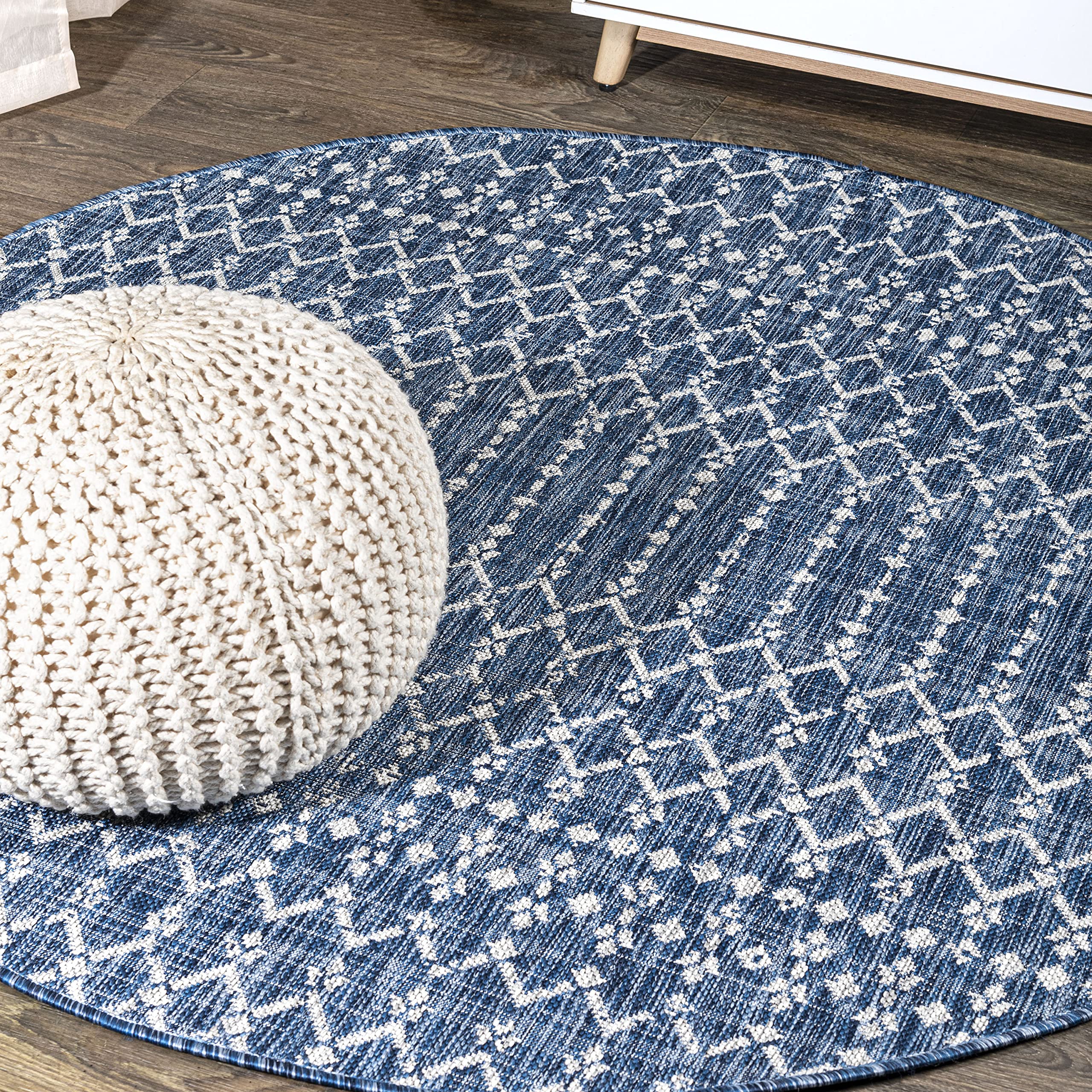 JONATHAN Y SMB108B-9R Ourika Moroccan Geometric Textured Weave Indoor/Outdoor Area Rug, Bohemian, Scandinavian for Bedroom, Kitc