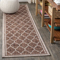 JONATHAN Y SMB109B-220 Trebol Moroccan Trellis Textured Weave Indoor/Outdoor Runner Rug, Modern, Bohemian, Contemporary for Bedr