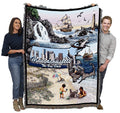 Pure Country Weavers State of Massachusetts Blanket - Gift Tapestry Throw Woven from Cotton - Made in The USA (72x54)