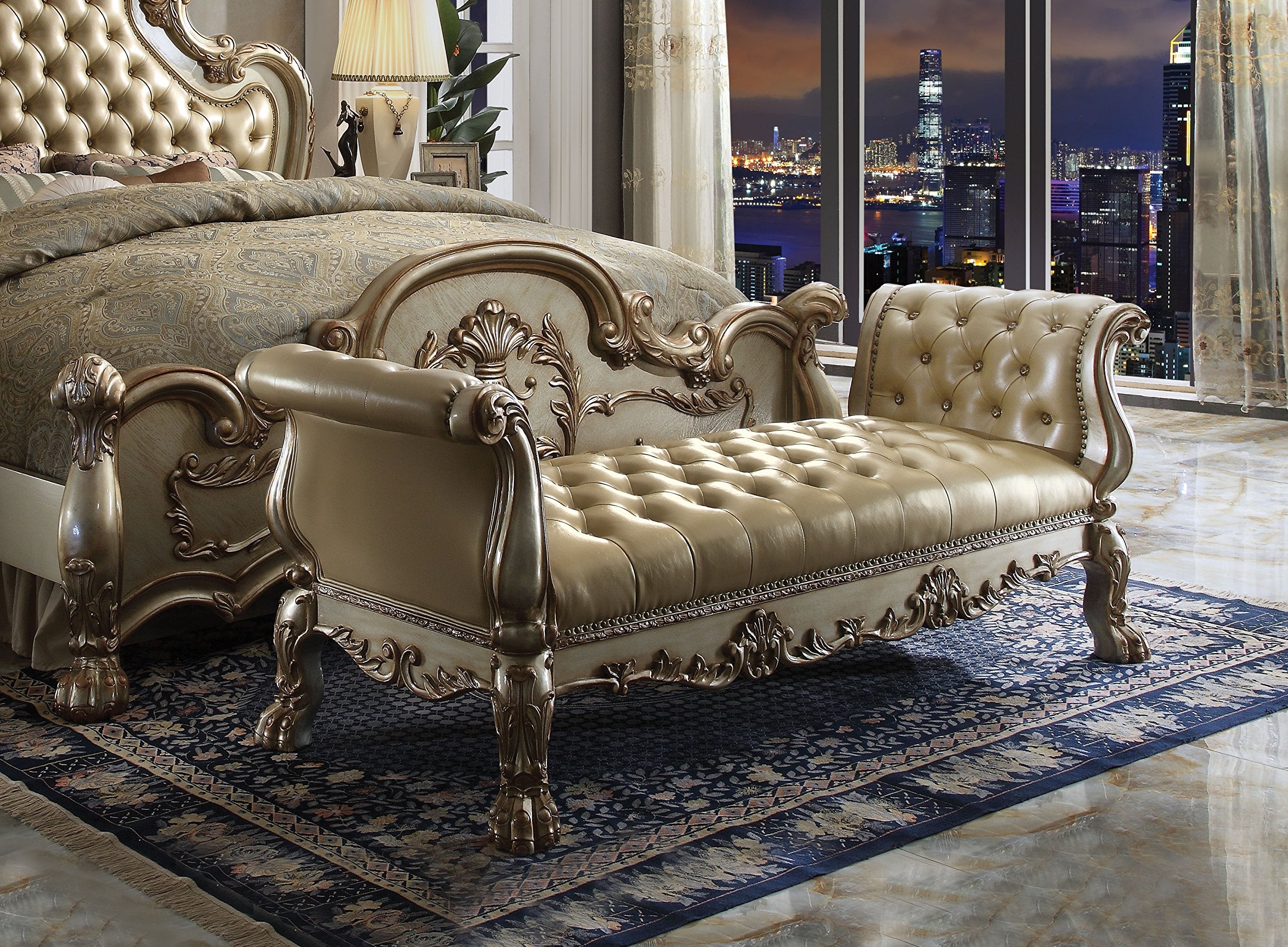 ACME Dresden Gold Patina Bench