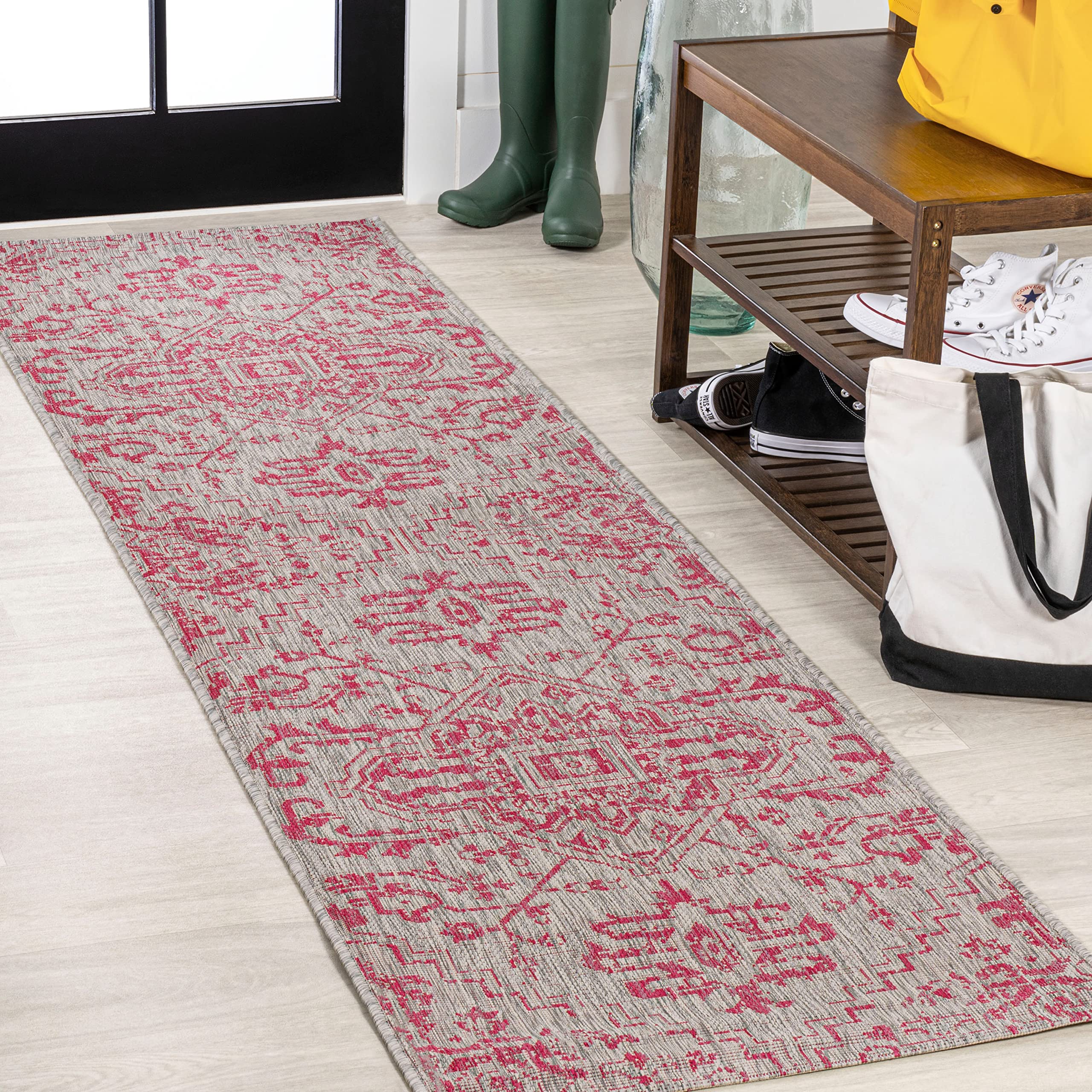 JONATHAN Y SMB105F-210 Estrella Bohemian Medallion Textured Weave Indoor Outdoor Area Rug,Coastal,Traditional,Transitional Easy 