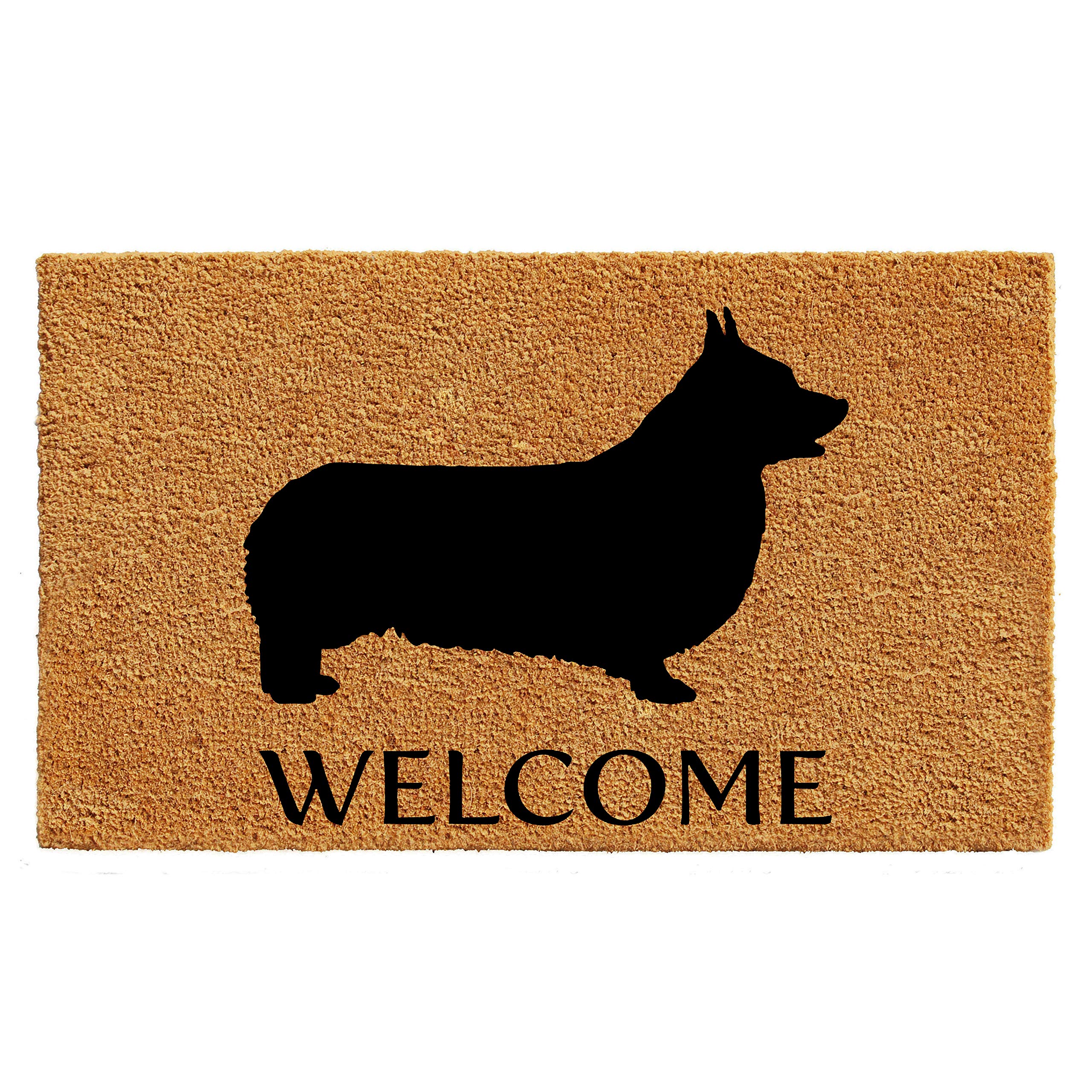 Calloway Mills AZ105611729 Pembroke Welsh Corgi Doormat 17 x 29, Natural/Black