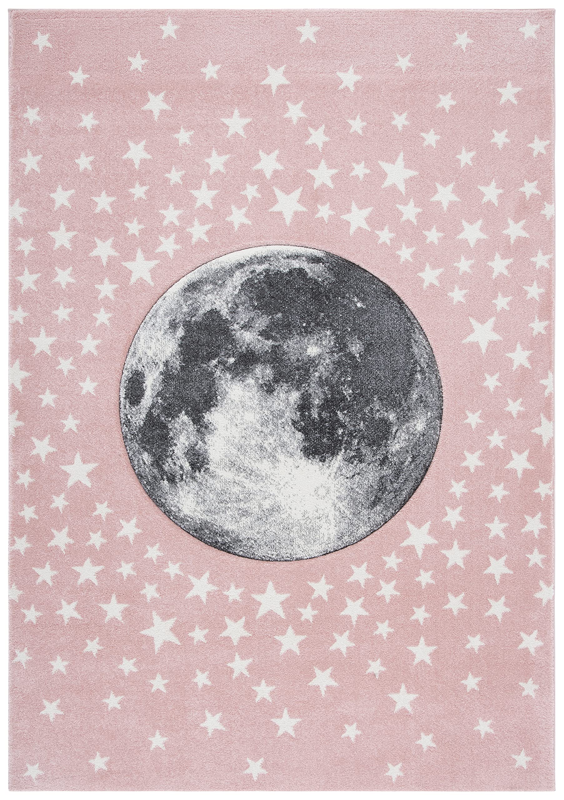 SAFAVIEH Carousel Kids Collection Accent Rug - 2 x 3, Pink & Grey, Non-Shedding & Easy Care, Ideal for High Traffic Areas for 