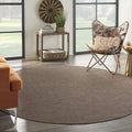 Nourison Home Positano Indoor/Outdoor Natural 8 x Round Area Rug, Easy Cleaning, Non Shedding, Bed Room, Living Room, Dining Ro