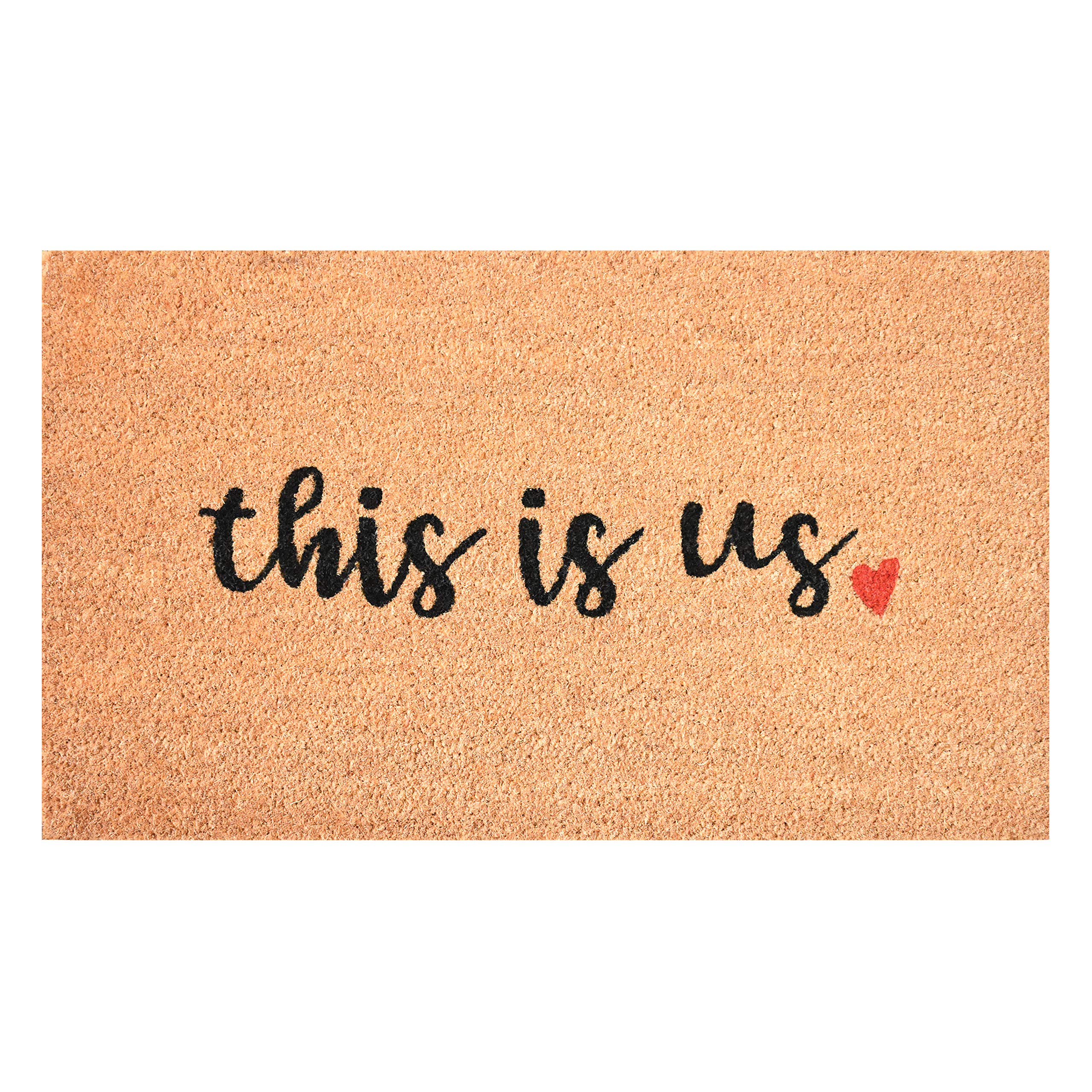 Calloway Mills AZ105891729 This is Us Doormat, 17 x 29, Natural/Black