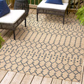 JONATHAN Y SMB108H-3 Ourika Moroccan Geometric Textured Weave Indoor Outdoor Area-Rug, Coastal, Traditional, Transitional Easy-C