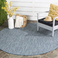 SAFAVIEH Courtyard Collection 71 Round Navy/Grey CY8521 Indoor/ Outside Waterproof Easy cleansingPatio Backyard Mudroom Area Ma