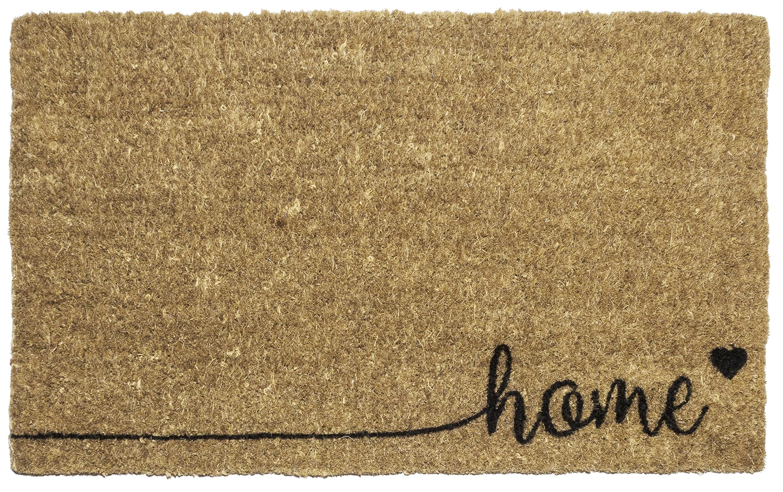 Entryways Home , Hand-Stenciled, All-Natural Coconut Fiber Coir Doormat 18 X 30 x .75
