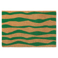 TOWN & COUNTRY TERRA Ravine Abstract Mountain Door Mat, Natural Coir, Heavyweight, Non-Slip Entryway Mat, Green, 18x30