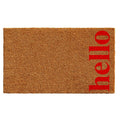 Calloway Mills 102621729NRB Vertical Hello Doormat. 17 x 29, Natural/Red