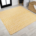 JONATHAN Y SMB108G-5SQ Ourika Moroccan Geometric Textured Weave Indoor Outdoor Area Rug, Bohemian, Rustic, Scandinavian Easy Cle