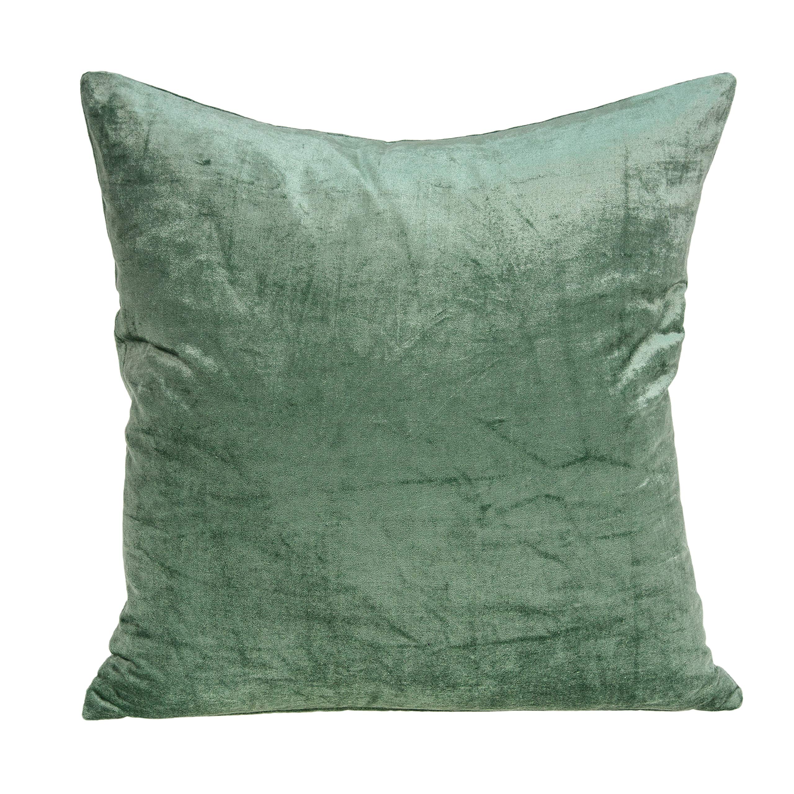 Parkland Collection Charlotte Green Solid 20 x 20 Throw Pillow