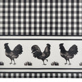 Light Filtering Printed Tier & Valance Window Curtain Set - 58 Inch Length, 36 Inch Width - Barnyard (Burgundy), Machine Washabl