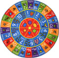 KC Cubs ABC Alphabet, Numbers and Shapes Educational Learning & Fun Game Play Area Non Slip Boy & Girl Kids Rug Carpet for Child