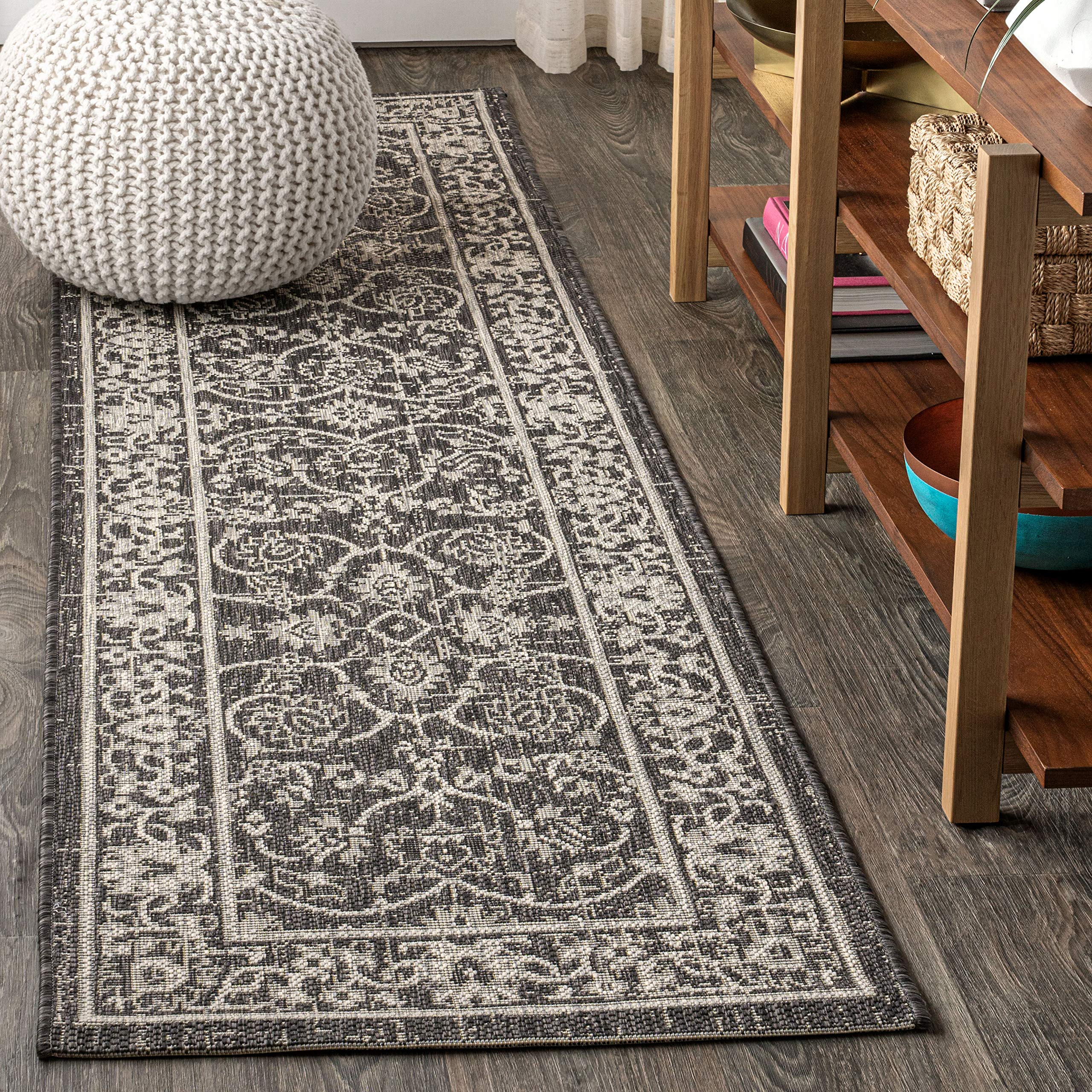 JONATHAN Y SMB103C-210 Palazzo Vine and Border Textured Weave Indoor Outdoor Area-Rug Coastal Bohemian Rustic Glam Easy-Cleaning