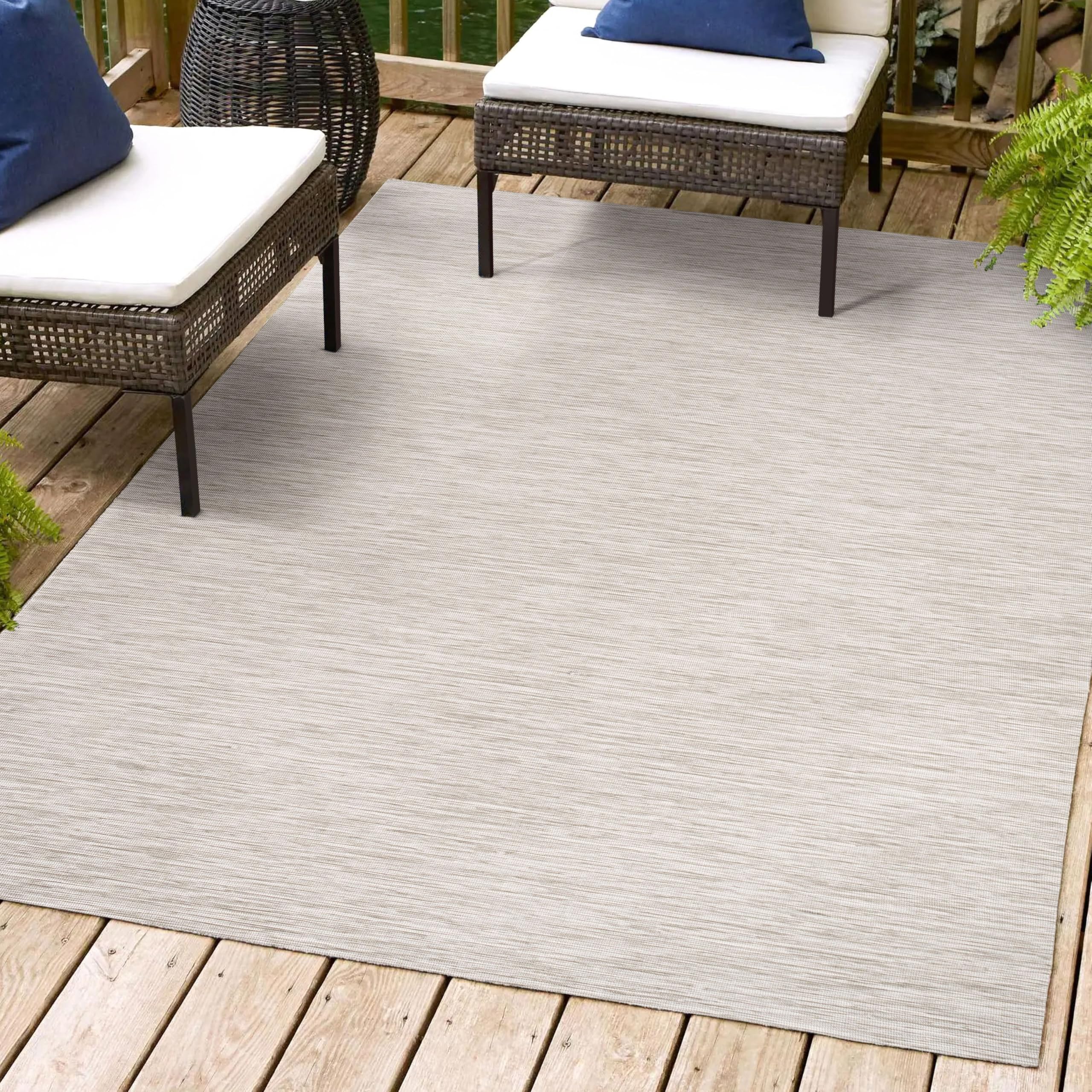 JONATHAN Y TSN100E-3 Ethan Modern Flatweave Solid Indoor Outdoor Area Rug Casual Contemporary Solid Coastal Easy Cleaning Bedroo