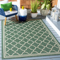SAFAVIEH Courtyard Collection 67 x 96 Dark Green/Beige CY6918 Trellis Indoor/ Outside Waterproof Easy cleansingPatio Backyard 