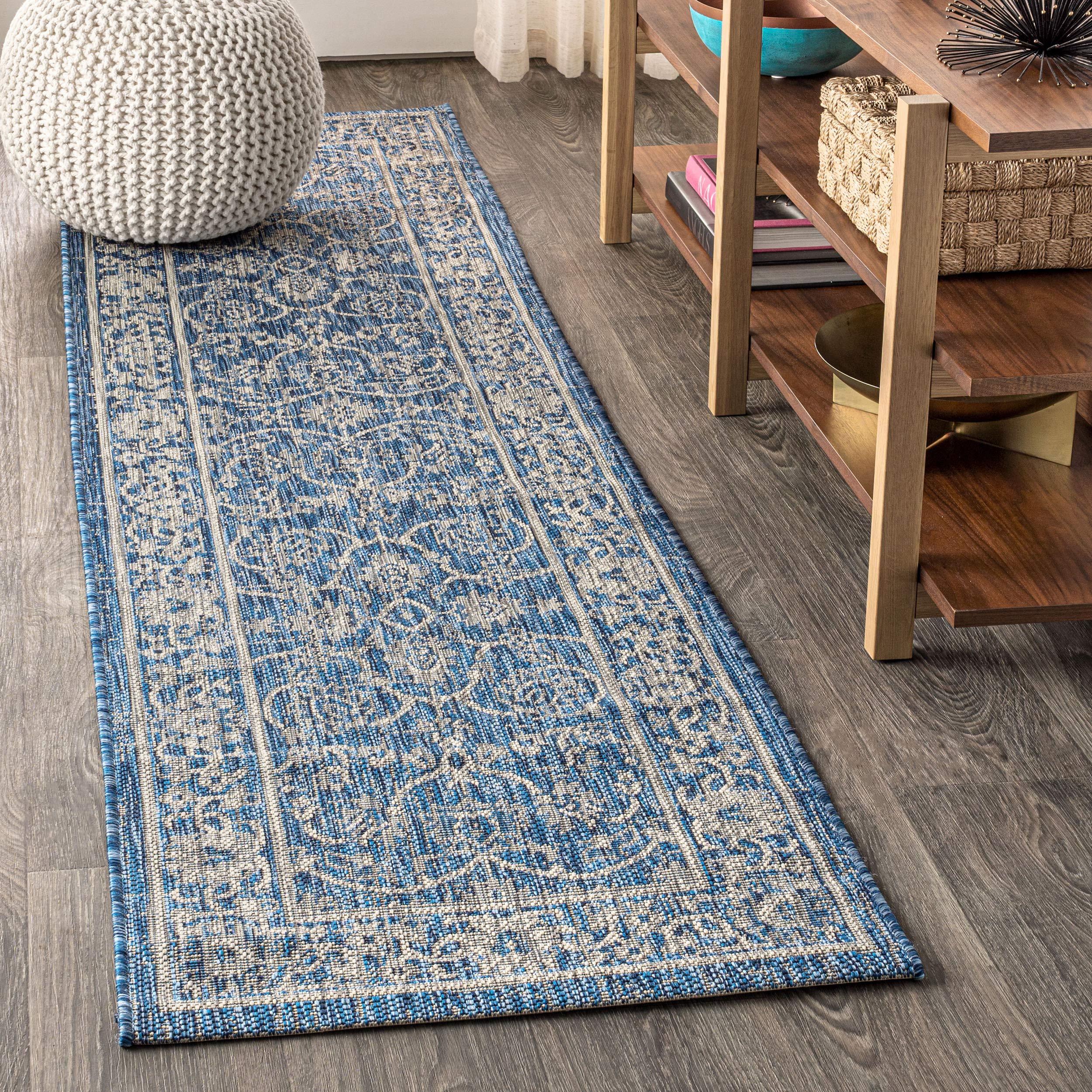 JONATHAN Y SMB103A-210 Palazzo Vine and Border Textured Weave Indoor Outdoor Area Rug Coastal Bohemian Rustic Glam Easy Cleaning