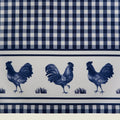 Light Filtering Printed Tier & Valance Window Curtain Set - 58 Inch Length, 24 Inch Width - Barnyard (Navy), Machine Washable Dr