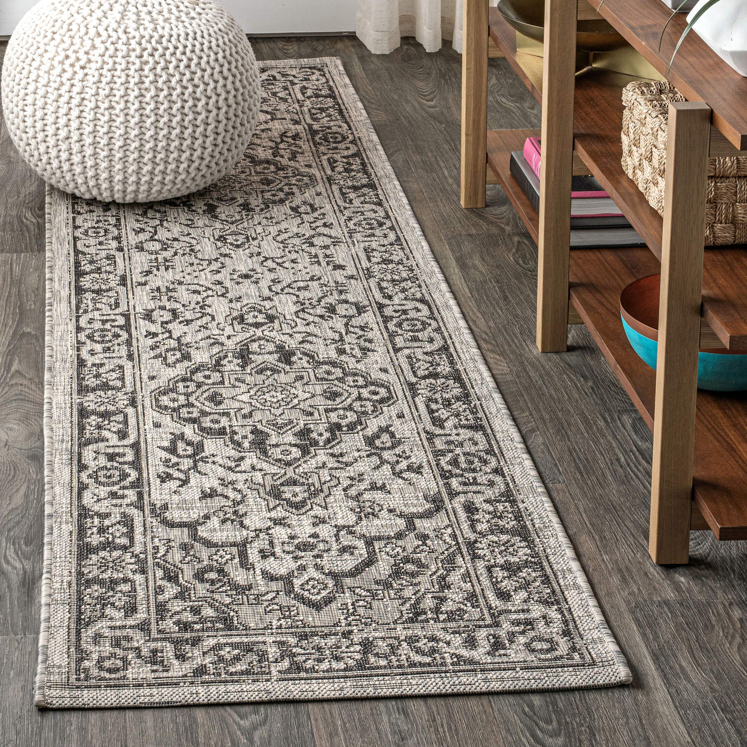 JONATHAN Y SMB102D-210 Rozetta Boho Medallion Textured Weave Indoor Outdoor Area Rug Coastal Bohemian Rustic Glam Easy Cleaning 