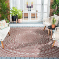 SAFAVIEH Courtyard Collection 8 x 10 Light Beige/Terracotta CY8734 Indoor/ Outdoor Waterproof Easy Cleaning Patio Backyard Mud