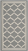 SAFAVIEH Courtyard Collection 2 x 37 Anthracite/Beige CY6918 Trellis Indoor/ Outdoor Waterproof Easy Cleaning Patio Backyard M